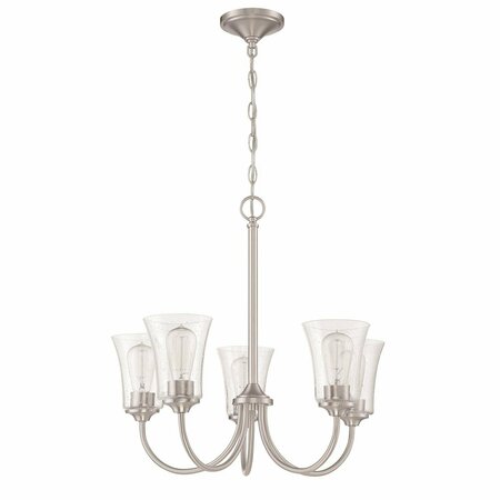 CRAFTMADE Gwyneth 5 Light Chandelier in Brushed Polished Nickel 50425-BNK